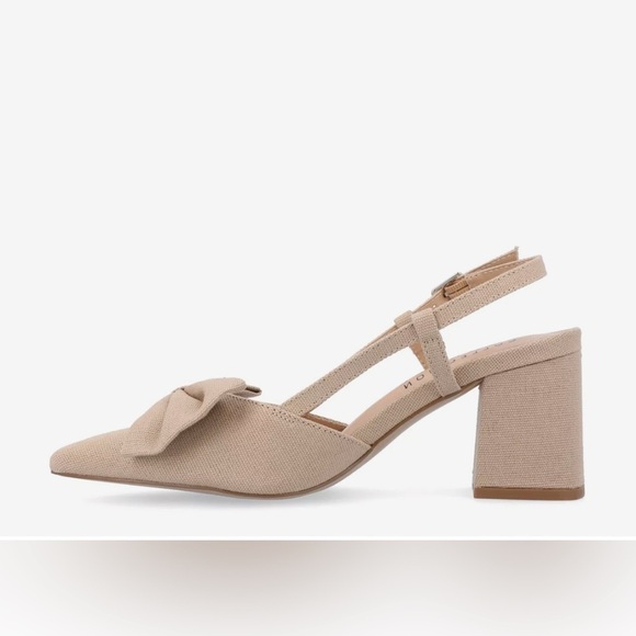 Journee Collection Tailynn Pump Slingback Block Heel Shoes Size 11 WD Wide NIB - Picture 4 of 12